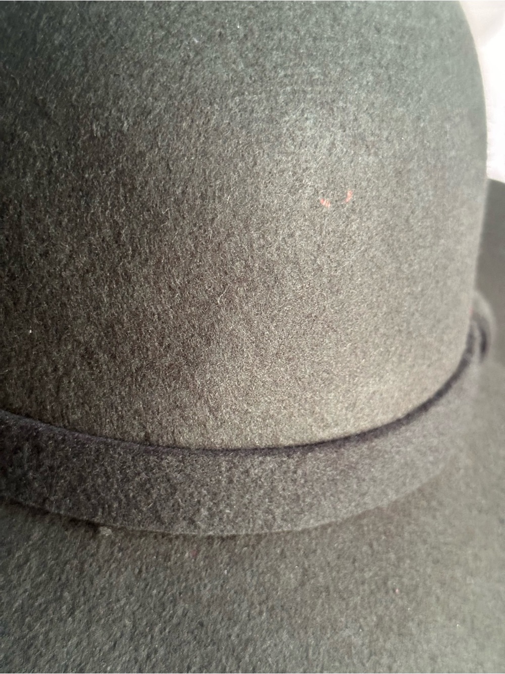 Anna & Ava Olive Green Braided Felt Wide Brim Hat - Picture 3 of 6